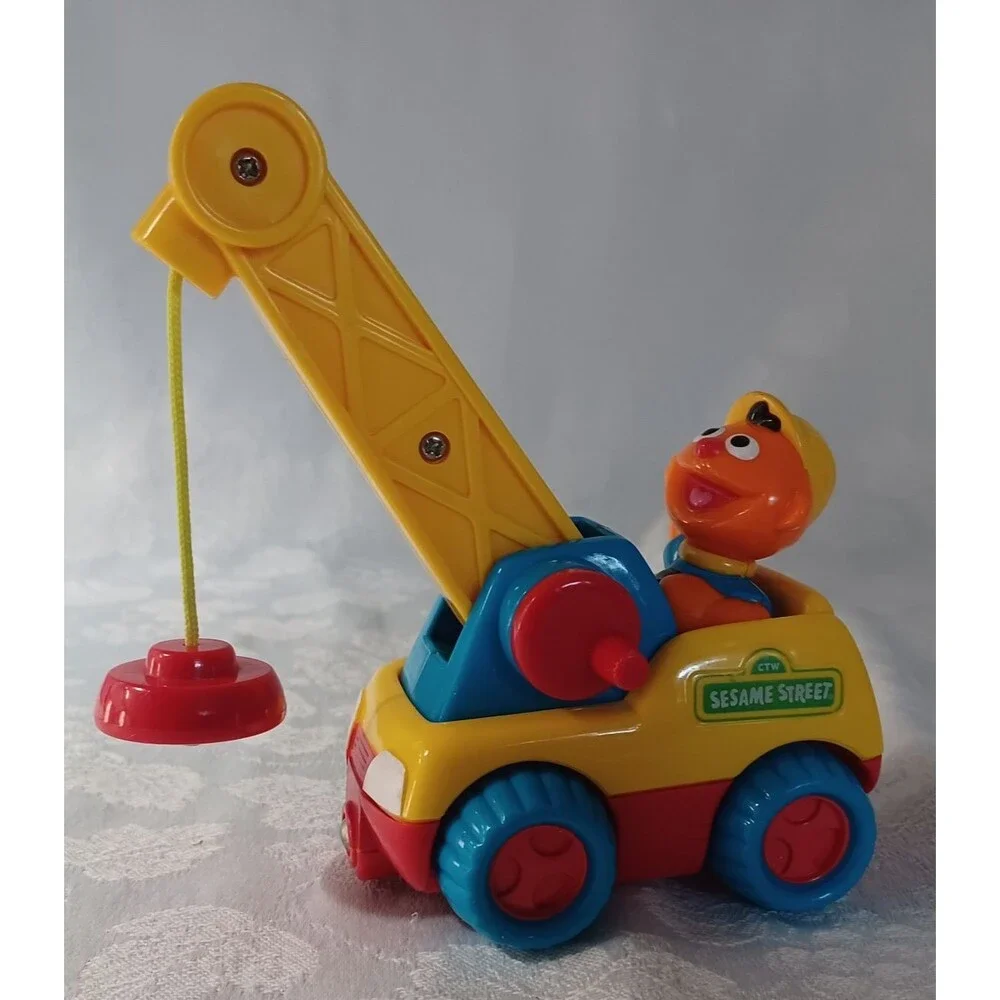1999 TYCO PRESCHOOL TOYS MAGNETIZED SESAME STREET CONSTRUCTION 3 TRUCK SET